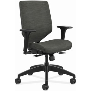 HON Solve Chair - Fabric Seat Material - Charcoal Back Color - Fabric Back Material - Black Frame Color - Mid Back - (HONSVU1ACLC10TK) Product Image 
