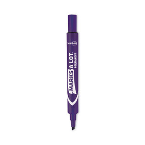Avery MARKS A LOT Large Desk-Style Permanent Marker, Broad Chisel Tip, Purple, Dozen (8884) View Product Image