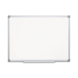 MasterVision Earth Silver Easy-Clean Dry Erase Board, 36 x 24, White Surface, Silver Aluminum Frame (BVCCR0620790) View Product Image