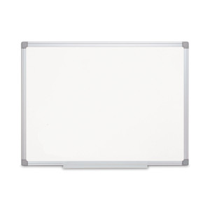 MasterVision Earth Silver Easy-Clean Dry Erase Board, 48 x 36, White Surface, Silver Aluminum Frame (BVCCR0820790) View Product Image