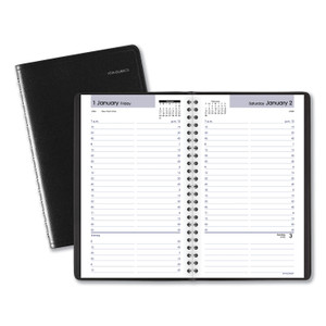 AT-A-GLANCE DayMinder Daily Appointment Book, 8.5 x 5.5, Black Cover, 12-Month (Jan to Dec): 2024 View Product Image