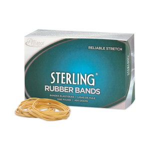 Alliance Sterling Rubber Bands, Size 16, 0.03" Gauge, Crepe, 1 lb Box, 2,300/Box (ALL24165) View Product Image