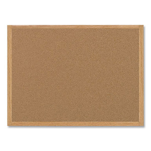 MasterVision Earth Cork Board, 36 x 24, Tan Surface, Oak Wood Frame (BVCSB0420001233) View Product Image