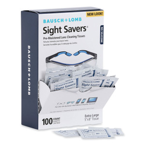 Bausch & Lomb Sight Savers Premoistened Lens Cleaning Tissues, 8 x 5, 100/Box (BAL8574GM) View Product Image