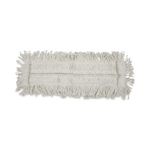 Boardwalk Disposable Cut End Dust Mop Head, Cotton/Synthetic, 24w x 5d, White (BWK1624) View Product Image