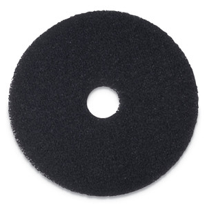 Boardwalk Stripping Floor Pads, 12" Diameter, Black, 5/Carton (BWK4012BLA) View Product Image