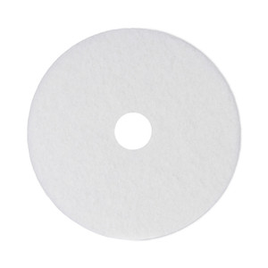 Boardwalk Polishing Floor Pads, 14" Diameter, White, 5/Carton (BWK4014WHI) View Product Image