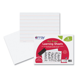 Pacon GoWrite! Dry Erase Learning Boards, 8.25 x 11, White Surface, 5/Pack (PACLB8511) View Product Image