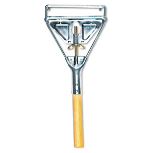 Boardwalk Quick Change Metal Head Mop Handle for No. 20 and Up Heads, 62" Wood Handle (BWK605) View Product Image