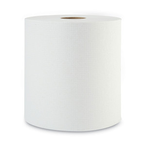 Boardwalk Hardwound Paper Towels, 1-Ply, 8" x 800 ft, White, 6 Rolls/Carton (BWK6254B) View Product Image