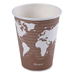 Eco-Products World Art Renewable and Compostable Hot Cups, 8 oz, 50/Pack, 20 Packs/Carton (ECOEPBHC8WA) View Product Image