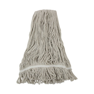 Boardwalk Mop Head, Loop Web/Tailband, Value Standard, Cotton, No. 32, White, 12/Carton (BWK4032C) View Product Image