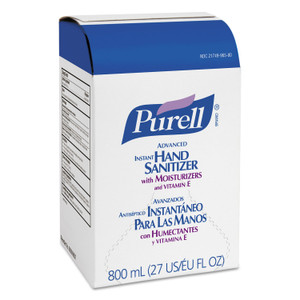 PURELL Advanced Hand Sanitizer Gel, Bag-in-Box, 800 mL Refill, Unscented, 12/Carton (GOJ965712) View Product Image