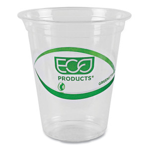 Eco-Products GreenStripe Renewable and Compostable Cold Cups, 16 oz, Clear, 50/Pack, 20 Packs/Carton (ECOEPCC16GS) View Product Image