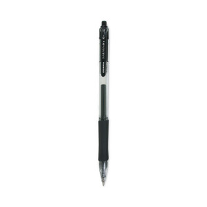 Zebra Sarasa Dry Gel X20 Gel Pen, Retractable, Bold 1 mm, Black Ink, Smoke Barrel, 12/Pack (ZEB46610) View Product Image