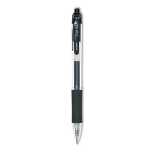 Zebra Sarasa Dry Gel X20 Gel Pen, Retractable, Fine 0.5 mm, Black Ink, Smoke Barrel, 12/Pack (ZEB46710) View Product Image