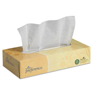 Georgia Pacific Professional Pacific Blue Select Facial Tissue, 2-Ply, White, Flat Box, 100 Sheets/Box, 30 Boxes/Carton (GPC48100) View Product Image