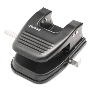 Universal 30-Sheet Two-Hole Punch, 9/32" Holes, Black (UNV74222) View Product Image