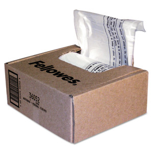 Fellowes Shredder Waste Bags, 6-7 gal Capacity, 100/Carton (FEL36052) View Product Image