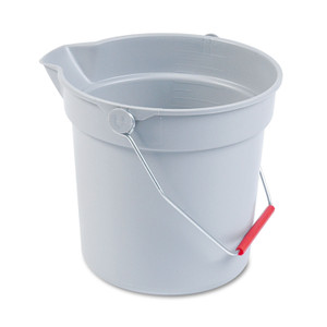 Rubbermaid Commercial 10 Quart Plastic Utility Pail, Plastic, Gray, 10.5" dia (RCP296300GY) View Product Image