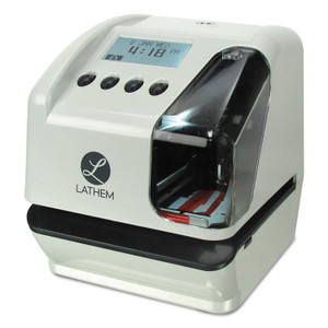 Lathem Time LT5000 Electronic Time and Date Stamp, Digital Display, Cool Gray (LTHLT5000) View Product Image