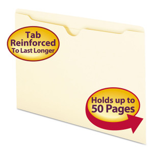 Smead Manila File Jackets, 2-Ply Straight Tab, Legal Size, Manila, 100/Box (SMD76500) View Product Image