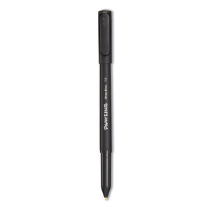 Paper Mate Write Bros. Ballpoint Pen, Stick, Medium 1 mm, Black Ink, Black Barrel, Dozen (PAP3331131C) View Product Image