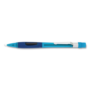 Pentel Quicker Clicker Mechanical Pencil, 0.5 mm, HB (#2), Black Lead, Transparent Blue Barrel View Product Image