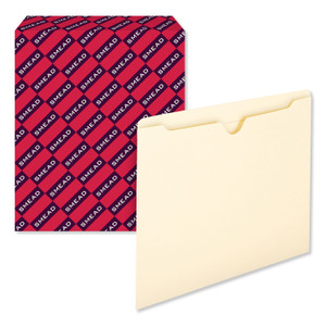 Smead Manila File Jackets, 2-Ply Straight Tab, Letter Size, Manila, 100/Box (SMD75500) View Product Image