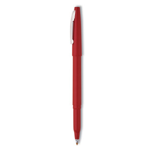 Pentel Rolling Writer Roller Ball Pen, Stick, Medium 0.8 mm, Red Ink, Red Barrel, Dozen (PENR100B) View Product Image