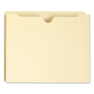 Smead 100% Recycled Top Tab File Jackets, Straight Tab, Letter Size, Manila, 50/Box (SMD75605) View Product Image