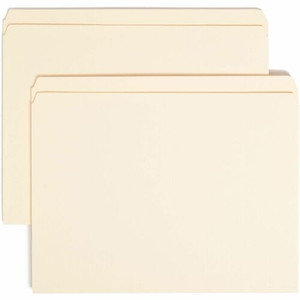 Smead Straight Tab Cut Letter Recycled Top Tab File Folder - 8 1/2" x 11" - 3/4" Expansion - 11 pt. - 2 Plys - Manila Product Image 