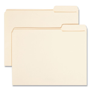 Smead Reinforced Tab Manila File Folders, 1/3-Cut Tabs: Right Position, Letter Size, 0.75" Expansion, 11-pt Manila, 100/Box (SMD10337) View Product Image