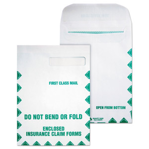Quality Park Redi-Seal Insurance Claim Form Envelope, Cheese Blade Flap, Redi-Seal Adhesive Closure, 9 x 12.5, White, 100/Box View Product Image