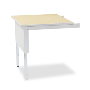 Safco Mailflow-To-Go Mailroom System Table, Square, 30w x 30d x 29 to 36h, Pebble Gray (MLNTB30PG) View Product Image