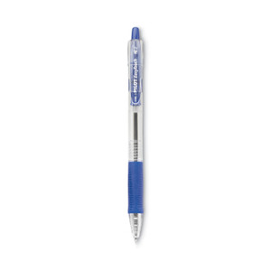 Pilot EasyTouch Ballpoint Pen, Retractable, Medium 1 mm, Blue Ink, Clear Barrel, Dozen (PIL32221) View Product Image
