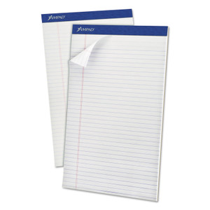 Ampad Perforated Writing Pads, Wide/Legal Rule, 50 White 8.5 x 14 Sheets, Dozen (TOP20330) View Product Image