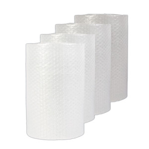 Universal Bubble Packaging, 0.31" Thick, 12" x 125 ft, Perforated Every 12", Clear, 4/Carton (UNV4087870) View Product Image