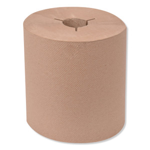 Tork Universal Hand Towel Roll, Notched, 1-Ply, 8" x 800 ft, Natural, 6 Rolls/Carton (TRK8031300) View Product Image