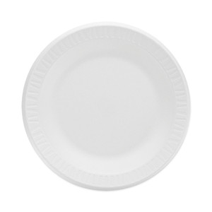 Dart Concorde Non-Laminated Foam Plate, 10.25" dia., White, 125/Pack, 4 Packs/Carton (DCC10PWC) View Product Image