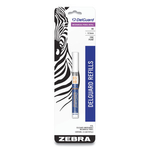 Zebra DelGuard #2 Mechanical Pencil Lead Refill, 0.5 mm, HB, Black, 12/Tube (ZEB89881) View Product Image