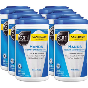 PDI Hands Instant Sanitizing Wipes - WhiteTub - 300/Tub - (PDIP92084CT) Product Image 