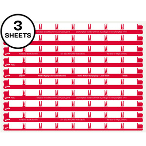 Avery&reg; 8 Tab Easy Print & Apply Clear Label Sheet Refills (11226) View Product Image