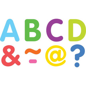 Teacher Created Resources Colorful Magnetic Letters - Fun Theme/Subject - Magnetic - 2" Length - Multi Product Image 