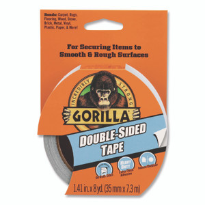 Gorilla Double-Sided Tape, 3" Core, 1.4" x 8 yds, Gray View Product Image