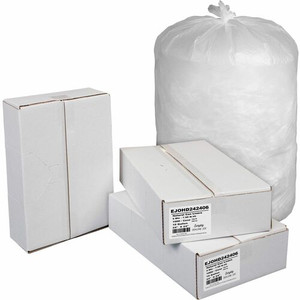 Everyday Genuine Joe High-Density Can Liners - 10 gal Capacity - 24" Length x 24" Width x 0.20 mil (5 Micron) Thickness - High Density - Natural - Resin Product Image 