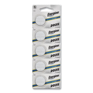 Energizer Industrial Lithium CR2025 Coin Battery with Tear-Strip Packaging, 3 V, 100/Box View Product Image