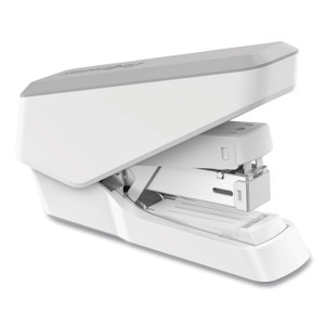 Fellowes LX860 EasyPress Half Strip Stapler with Antimicrobial Protection, 40 Sheet Capacity, Gray/White View Product Image