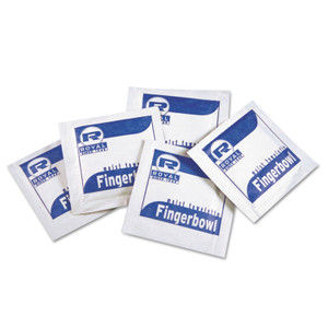 AmerCareRoyal Moist Towelettes, Individually Wrapped, 4 x 6, Lemon Scent, White, 1,000/Carton View Product Image