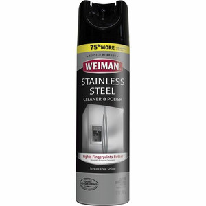 Weiman Stainless Steel Cleaner/Polish - 17 oz (1.06 lb) - Streak-free, Fingerprint Resistant, Dust Resistant, Dirt Resistant, pH Neutral - Clear - (WMN49A) Product Image 